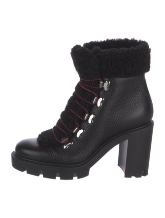 Christian Louboutin Leather Combat Boots