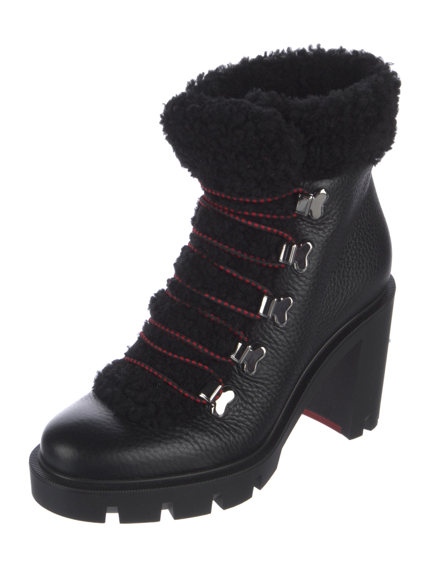 Christian Louboutin Leather Combat Boots