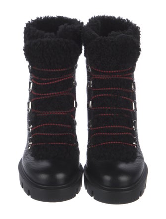Christian Louboutin Leather Combat Boots