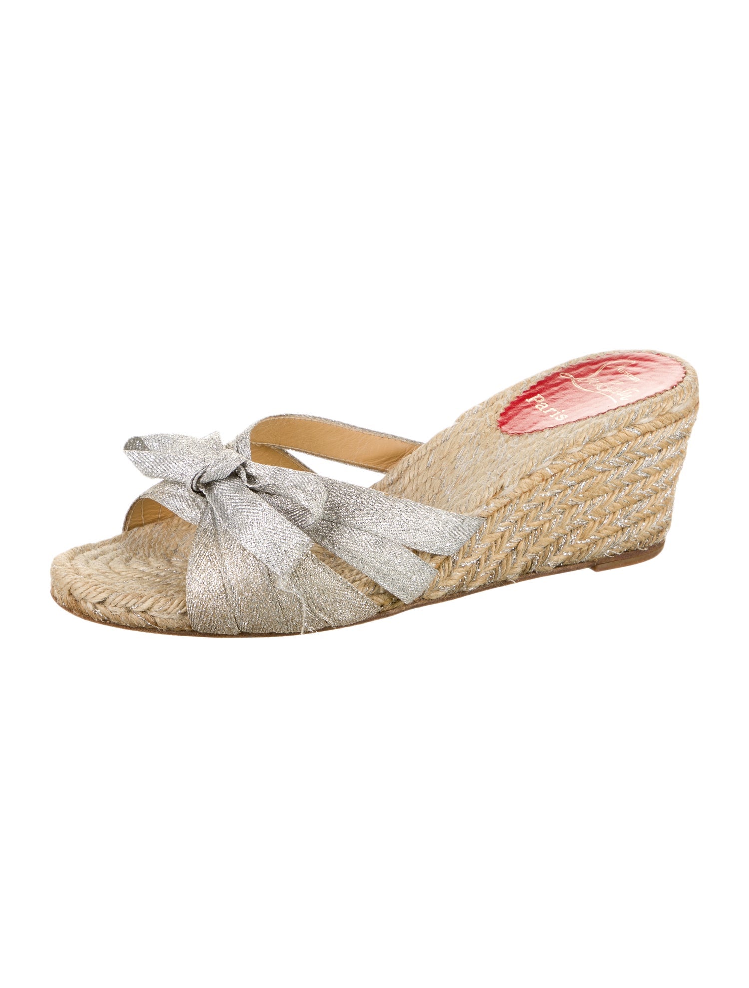Christian Louboutin Glitter Colorblock Pattern Espadrilles