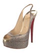 Christian Louboutin Glitter Slingback Pumps