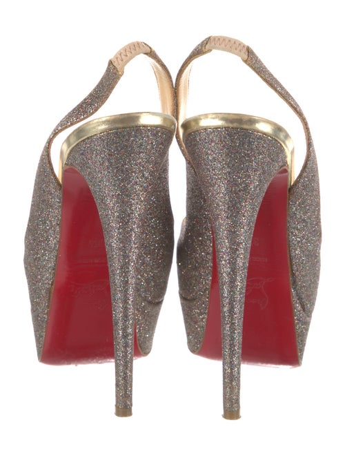 Christian Louboutin Glitter Slingback Pumps