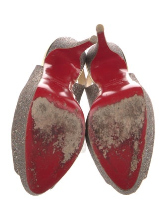 Christian Louboutin Glitter Slingback Pumps