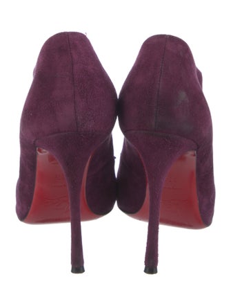 Christian Louboutin Suede Crystal Embellishments Lace-Up Boots