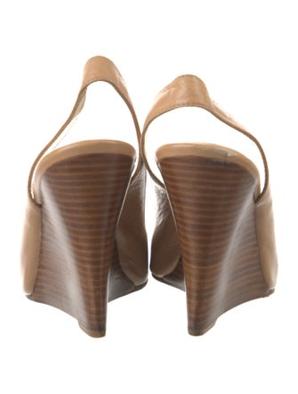 Christian Louboutin Leather Cutout Accent Slingback Pumps