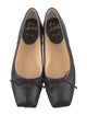Christian Louboutin Leather Bow Accents Ballet Flats