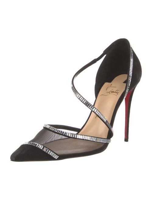 Christian Louboutin Mesh Mesh Accents D'Orsay Pumps