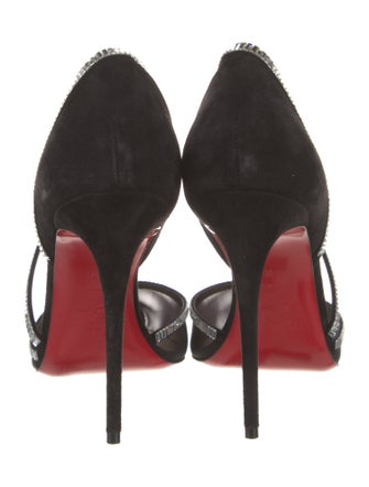 Christian Louboutin Mesh Mesh Accents D'Orsay Pumps