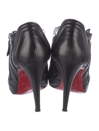 Christian Louboutin Sigourney Leather Moto Boots