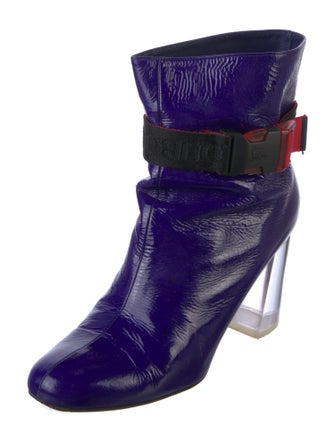 Christian Louboutin Patent Leather Printed Boots