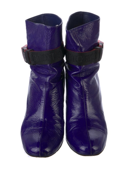 Christian Louboutin Patent Leather Printed Boots