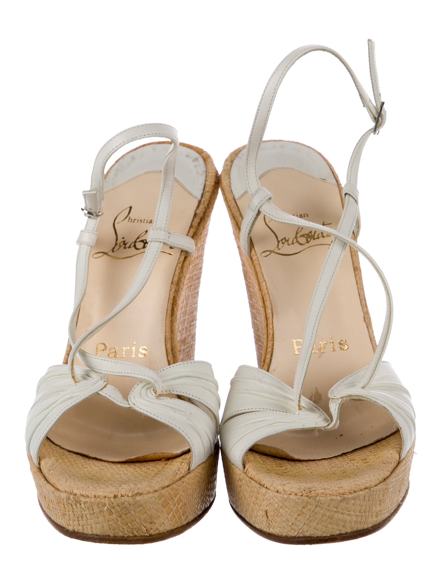 Christian Louboutin Leather Slingback Sandals