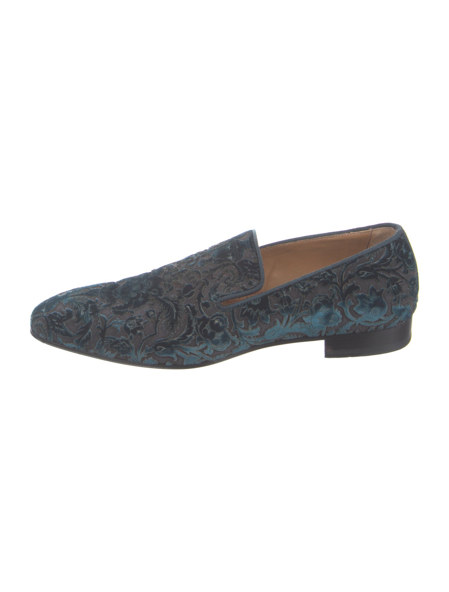 Christian Louboutin Velvet Patterned Loafers
