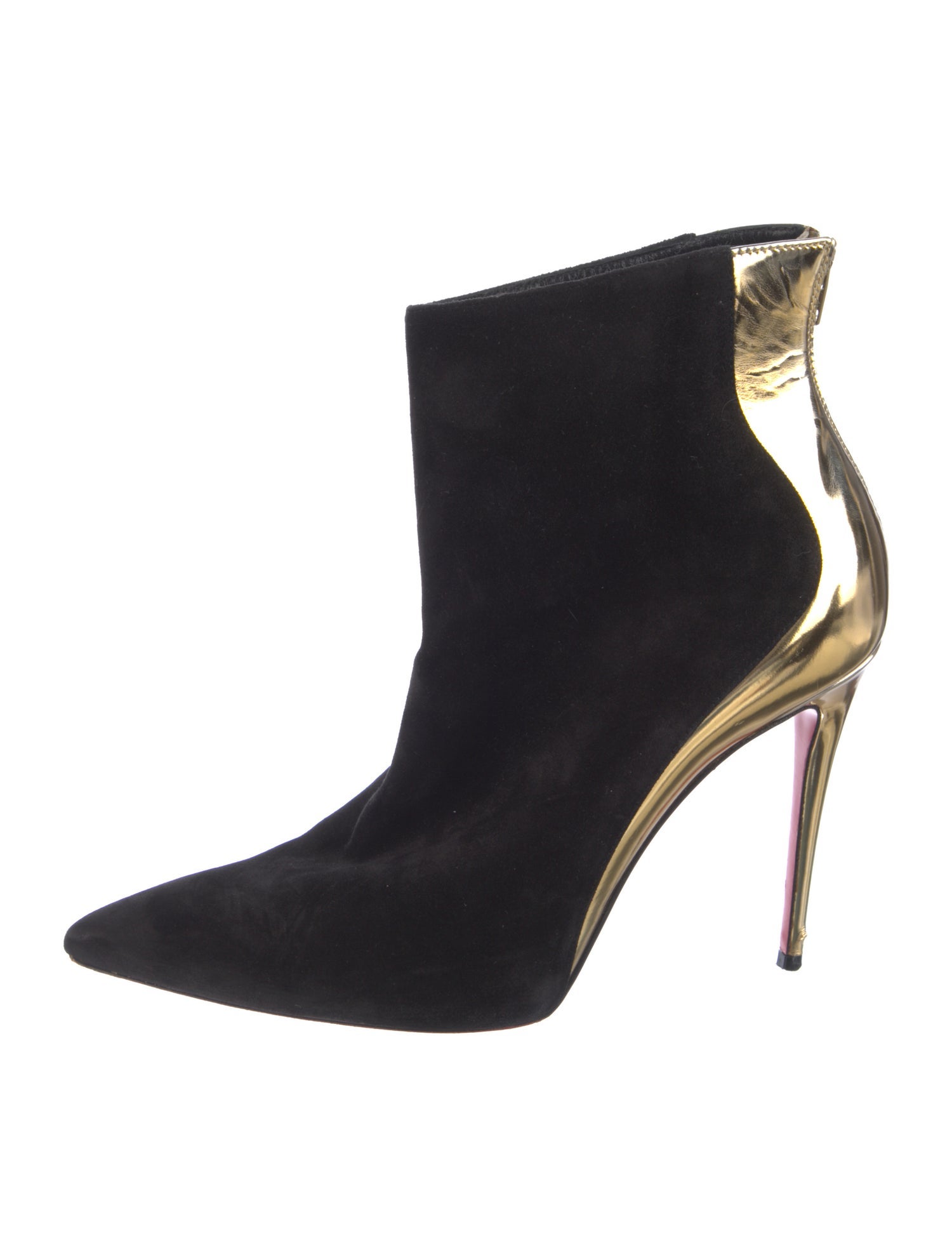 Christian Louboutin Suede Colorblock Pattern Boots