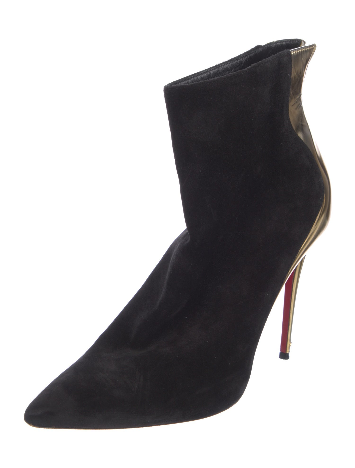 Christian Louboutin Suede Colorblock Pattern Boots