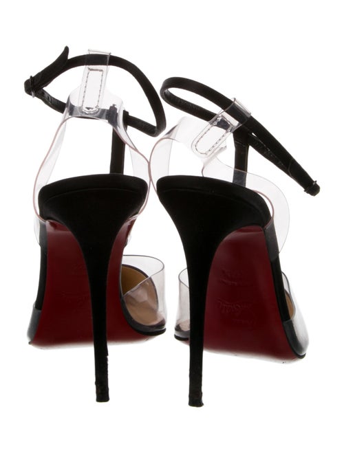 Christian Louboutin PVC Crystal Embellishments T-Strap Pumps