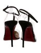 Christian Louboutin PVC Crystal Embellishments T-Strap Pumps