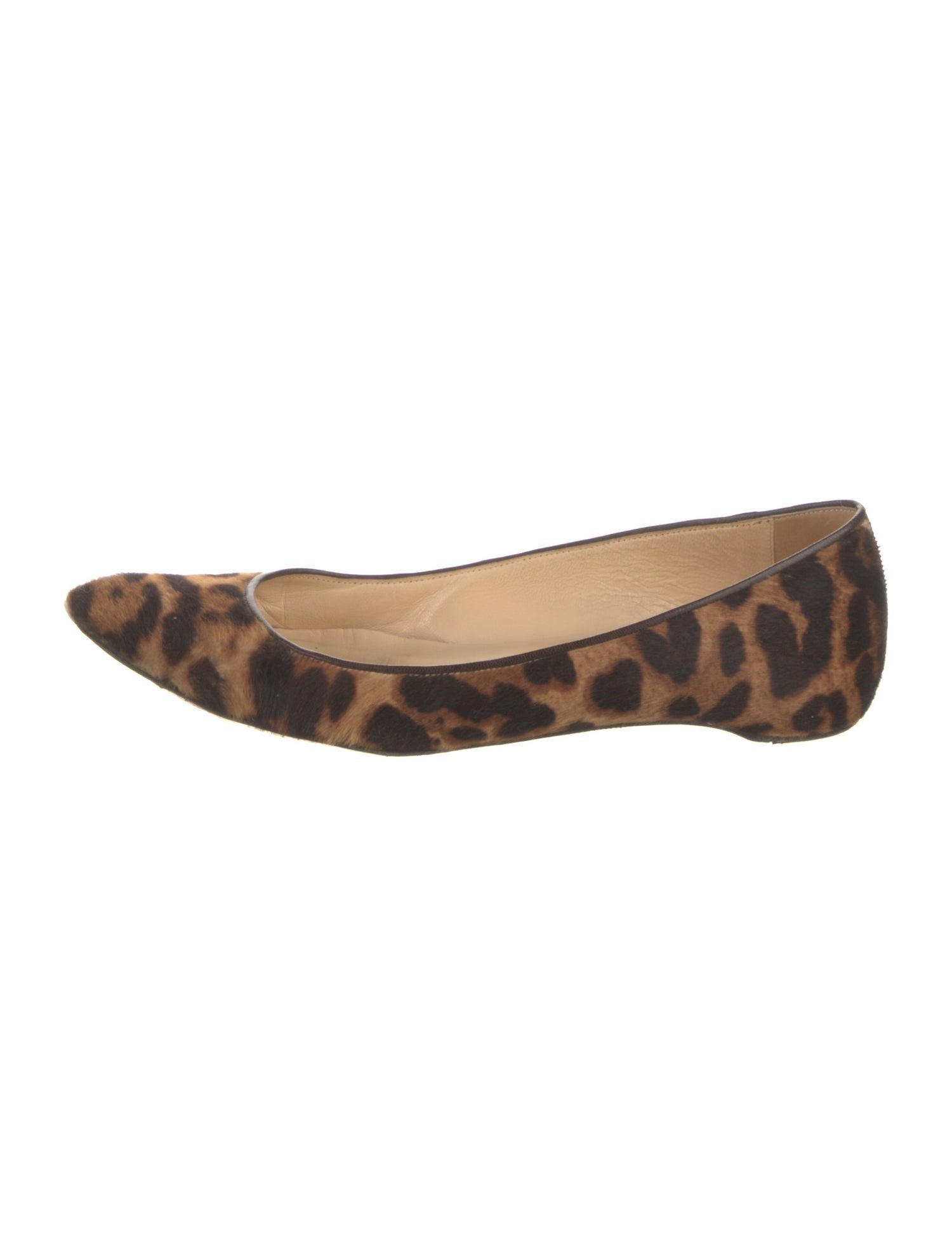 Christian Louboutin Calf Hair Animal Print Flats