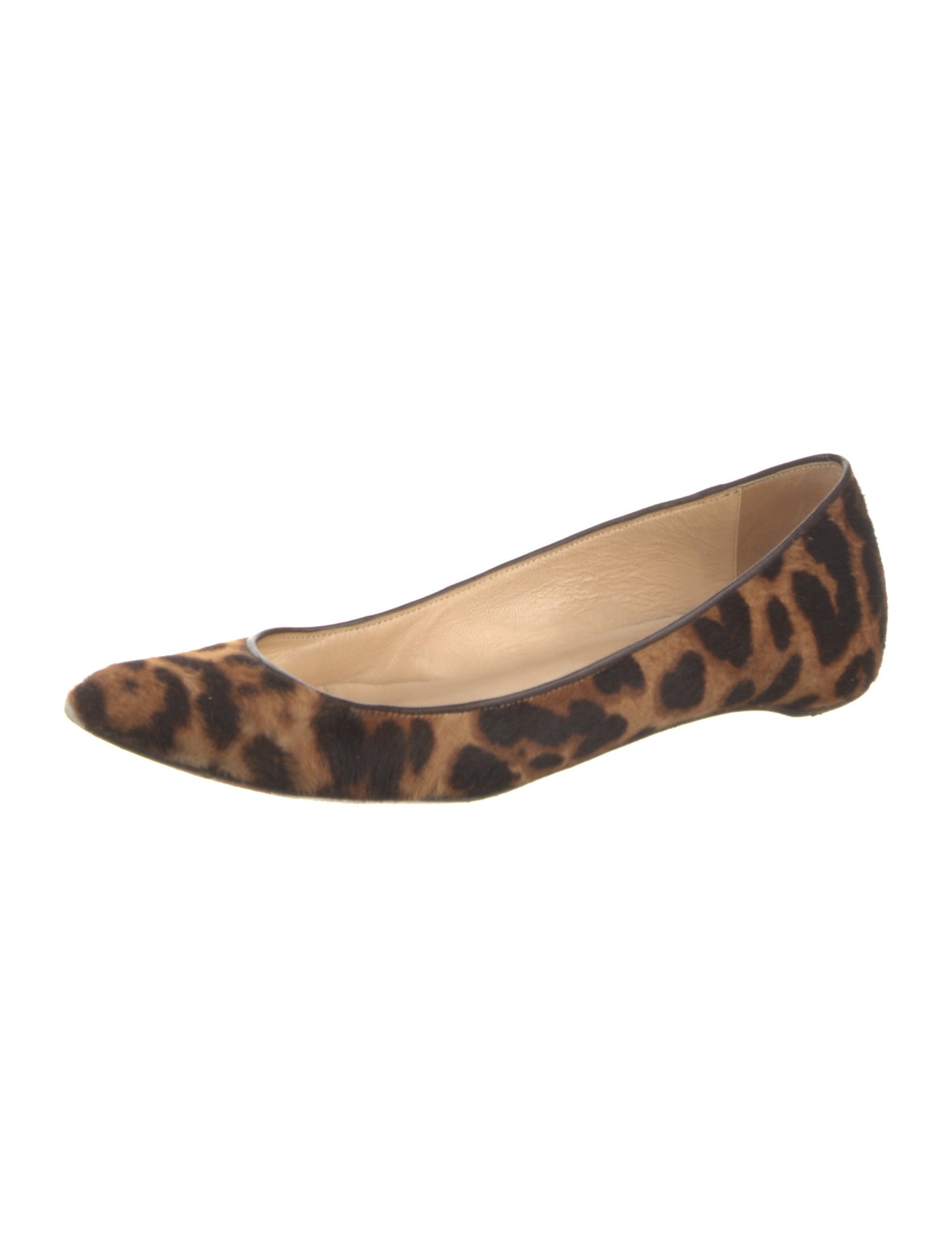 Christian Louboutin Calf Hair Animal Print Flats