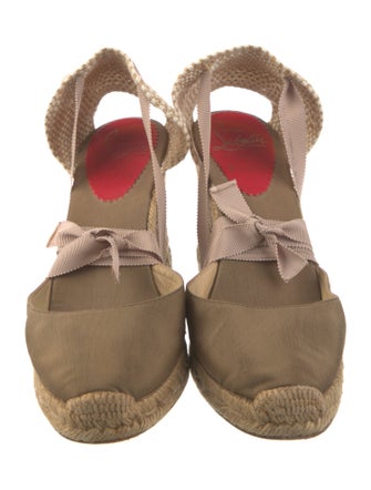 Christian Louboutin Canvas Printed D'Orsay Pumps