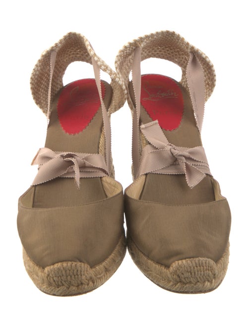 Christian Louboutin Canvas Printed D'Orsay Pumps