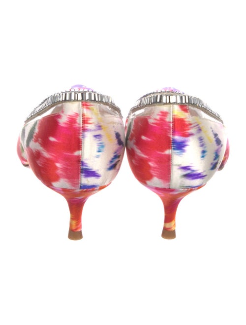 Christian Louboutin Paulina Strass 45 Satin Slingback Pumps