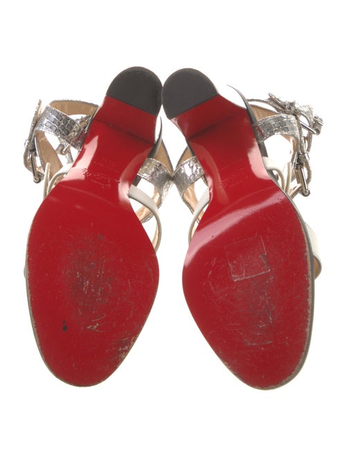 Christian Louboutin Rockstud Spike Snakeskin Gladiator Sandals