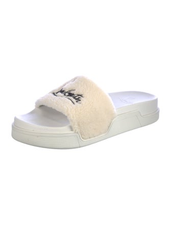 Christian Louboutin Shearling Embroidered Accent Espadrilles