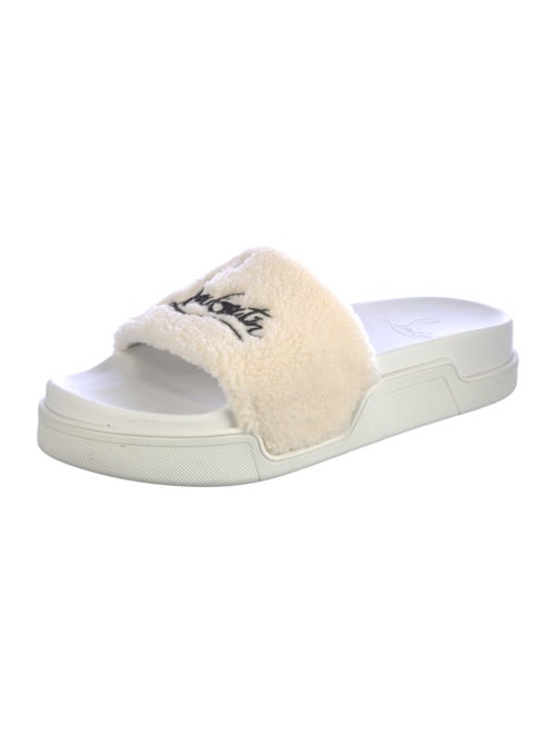 Christian Louboutin Shearling Embroidered Accent Espadrilles