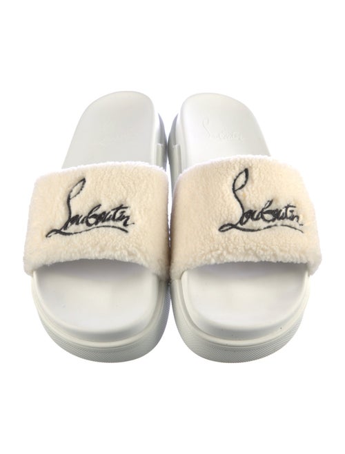 Christian Louboutin Shearling Embroidered Accent Espadrilles