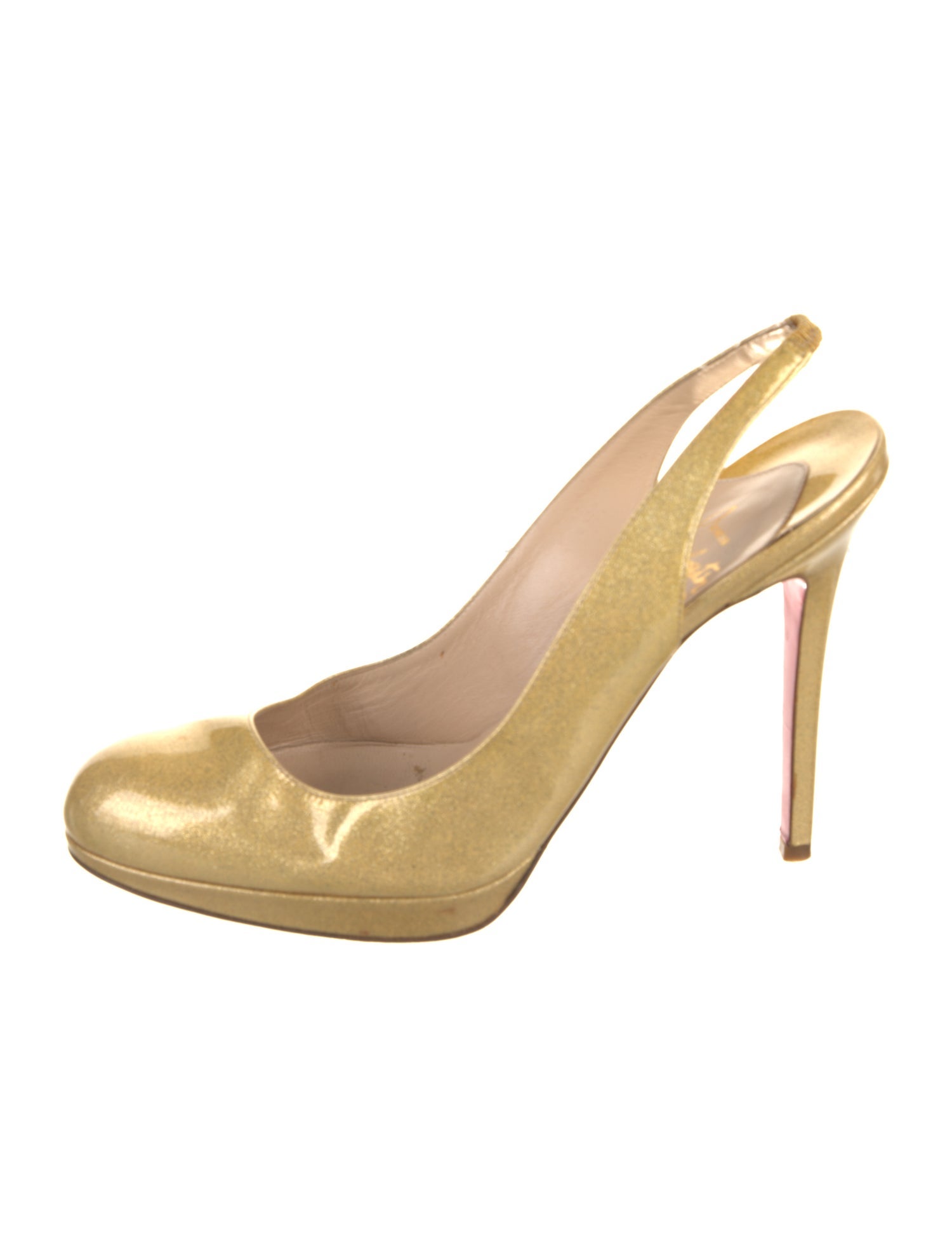 Christian Louboutin Patent Leather Slingback Pumps
