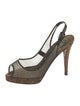 Christian Louboutin Mesh Slingback Sandals