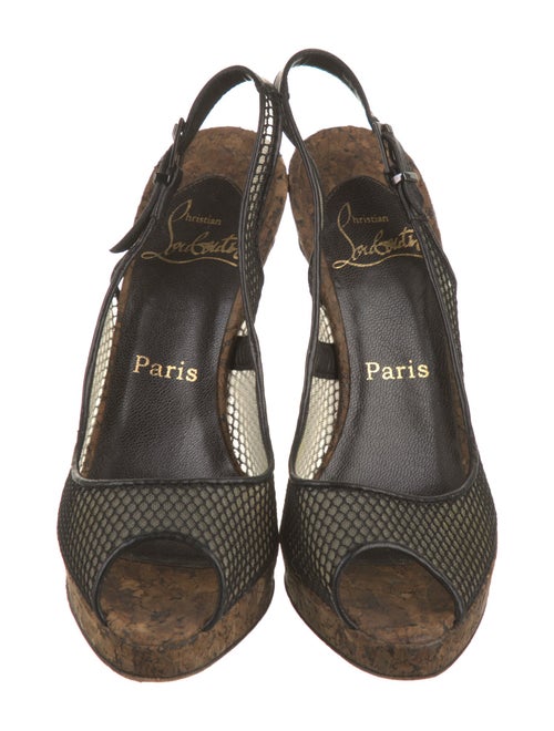 Christian Louboutin Mesh Slingback Sandals