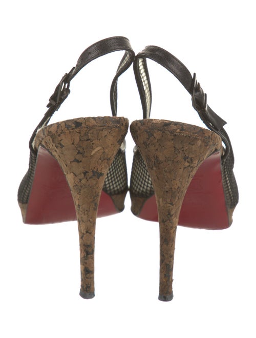 Christian Louboutin Mesh Slingback Sandals
