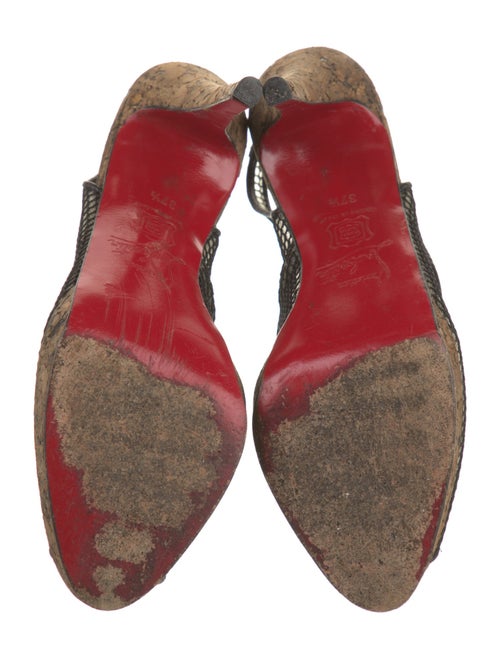 Christian Louboutin Mesh Slingback Sandals