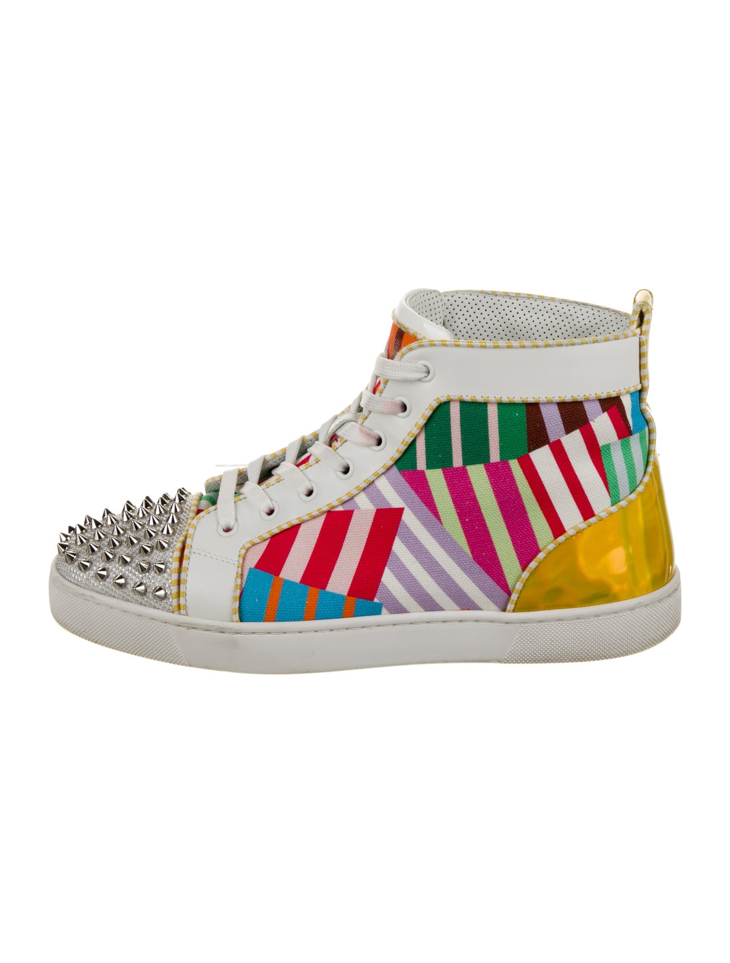 Christian Louboutin Spike Accents Canvas Sneakers