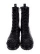Christian Louboutin TS Croc Flat Spike Accents Combat Boots