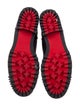 Christian Louboutin TS Croc Flat Spike Accents Combat Boots