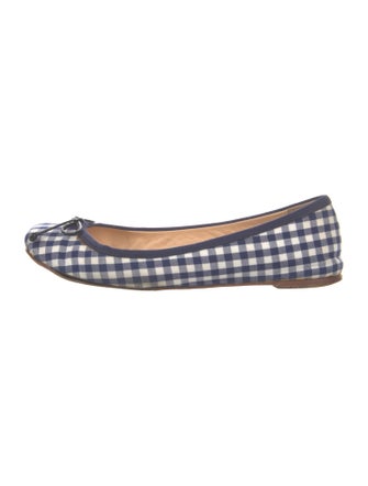 Christian Louboutin Canvas Plaid Print Ballet Flats