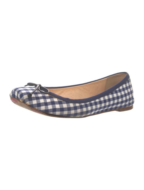 Christian Louboutin Canvas Plaid Print Ballet Flats