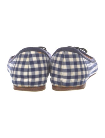 Christian Louboutin Canvas Plaid Print Ballet Flats