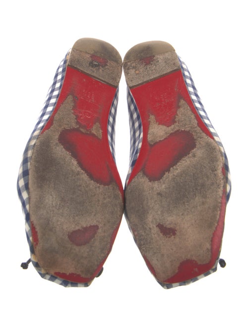 Christian Louboutin Canvas Plaid Print Ballet Flats