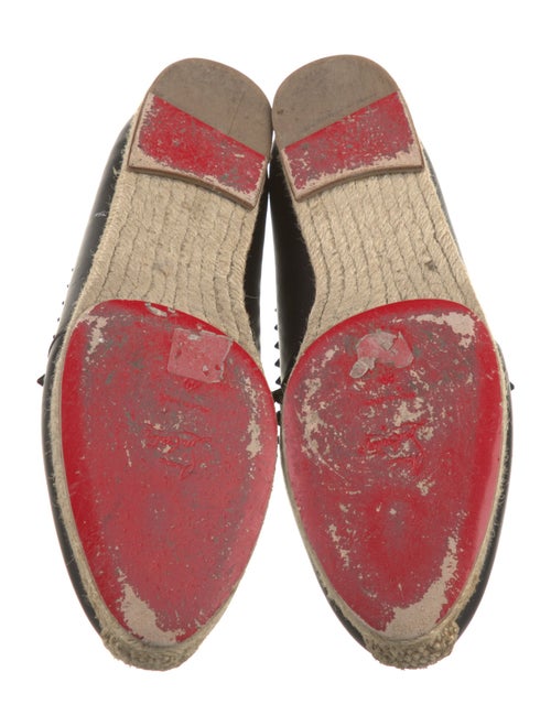 Christian Louboutin Leather Studded Accents Espadrilles