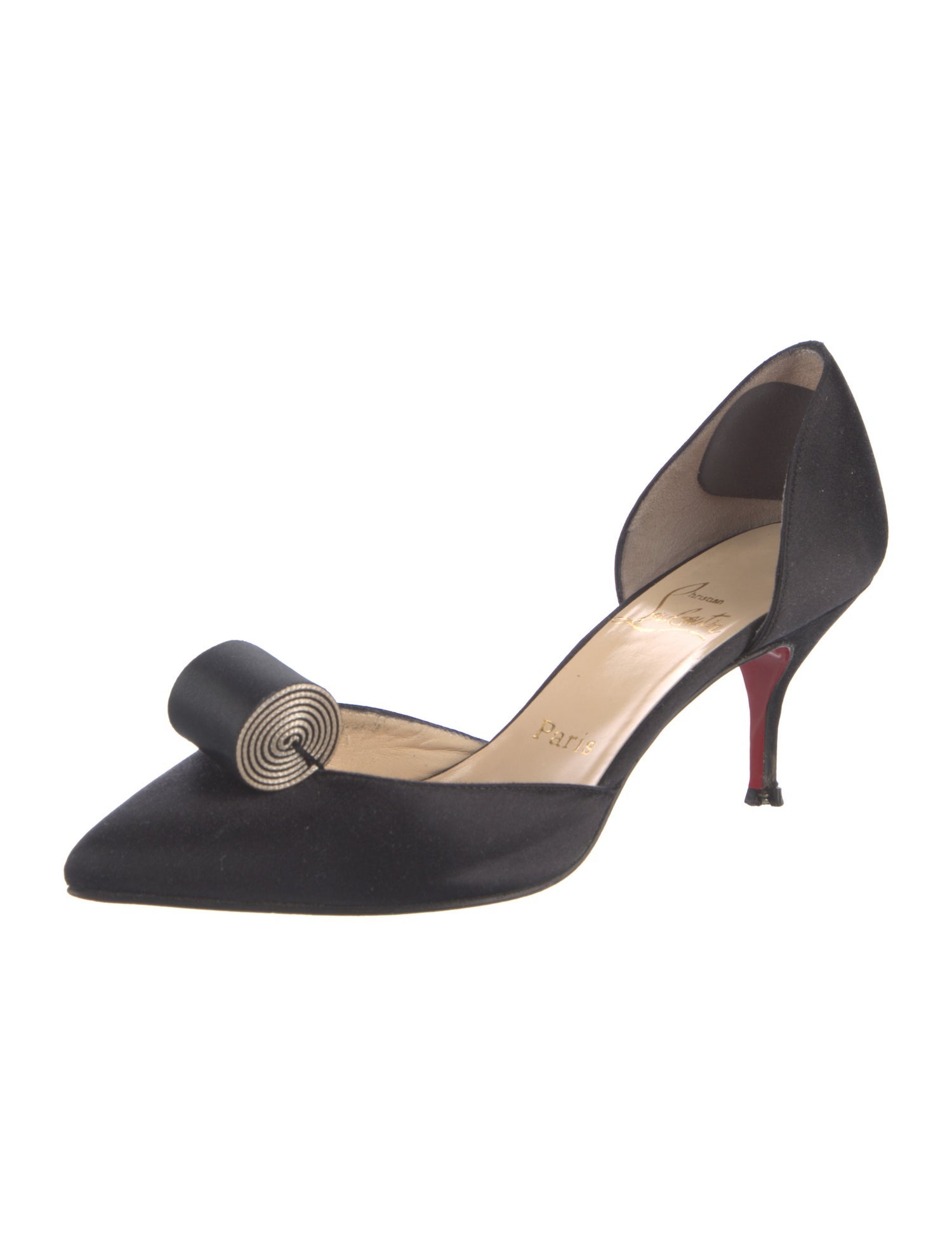 Christian Louboutin Satin D'Orsay Pumps