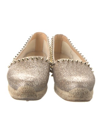 Christian Louboutin Glitter Studded Accents Espadrilles