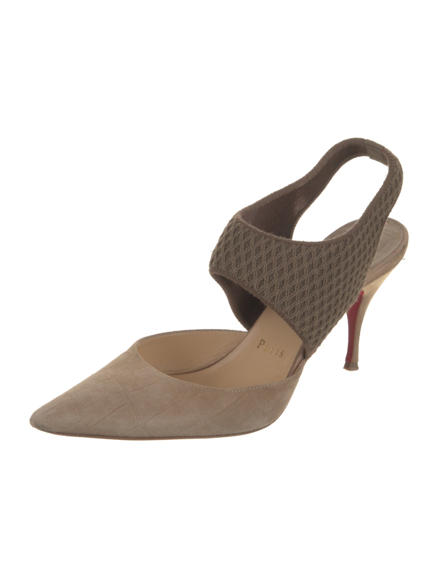 Christian Louboutin Suede Slingback Pumps