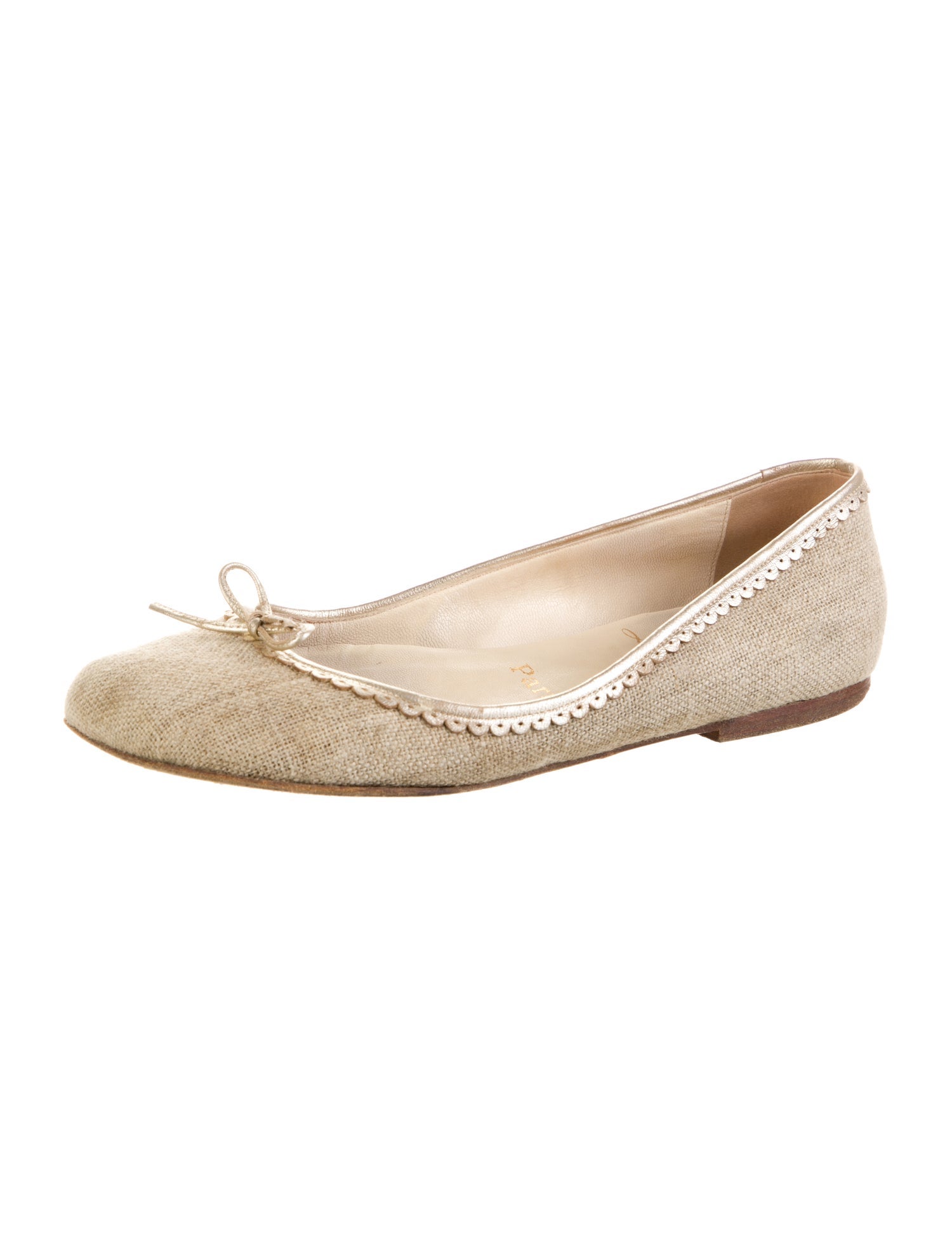 Christian Louboutin Vintage Canvas Ballet Flats