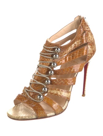 Christian Louboutin Snakeskin Animal Print Sandals