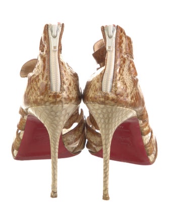 Christian Louboutin Snakeskin Animal Print Sandals