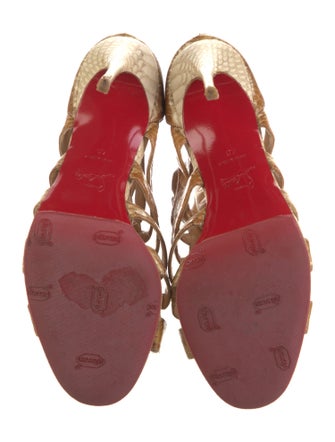 Christian Louboutin Snakeskin Animal Print Sandals